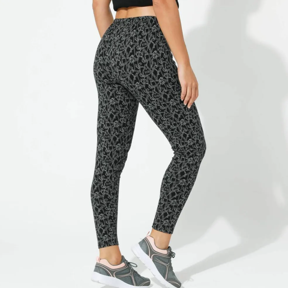 Legging maille jersey imprimé graphique