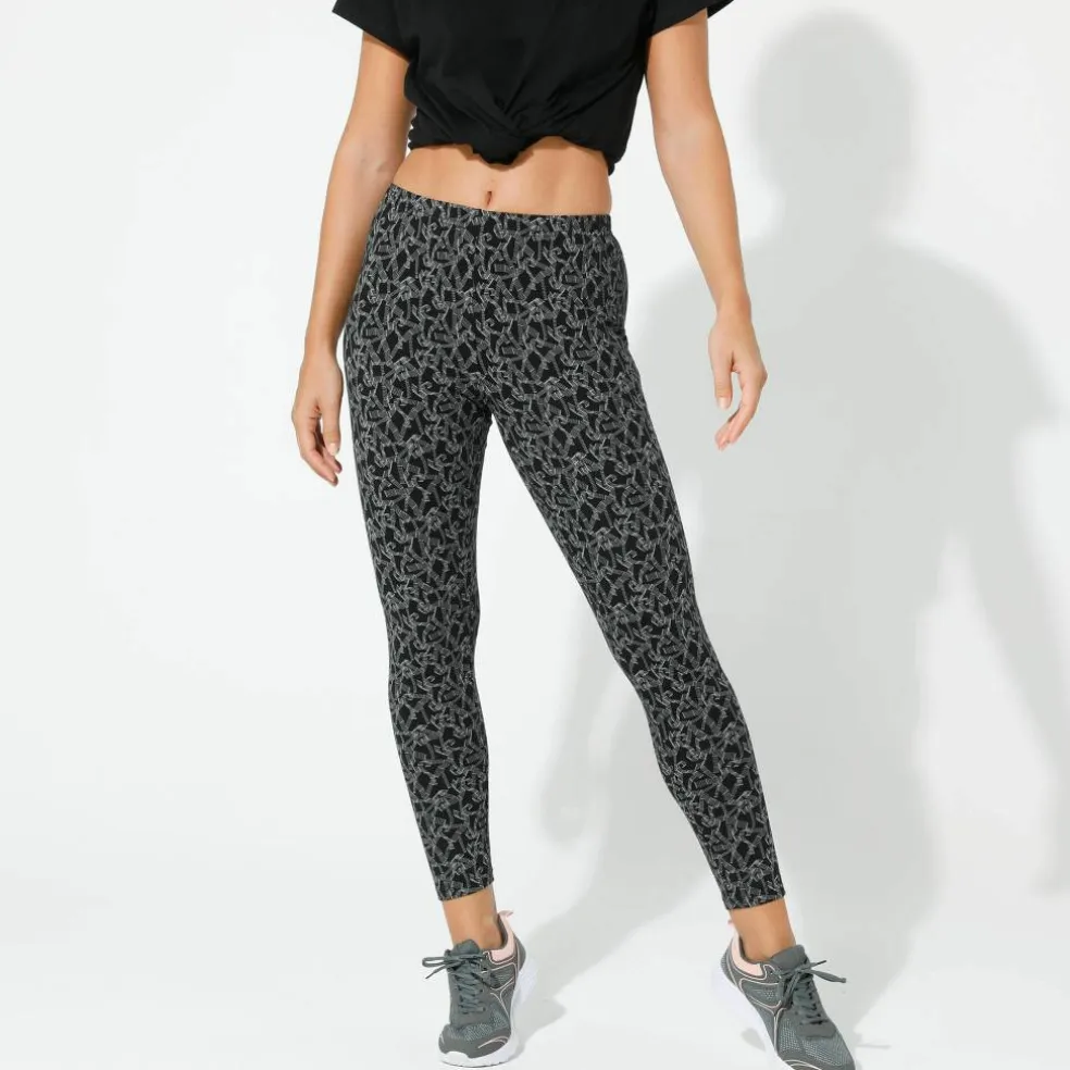 Legging maille jersey imprimé graphique