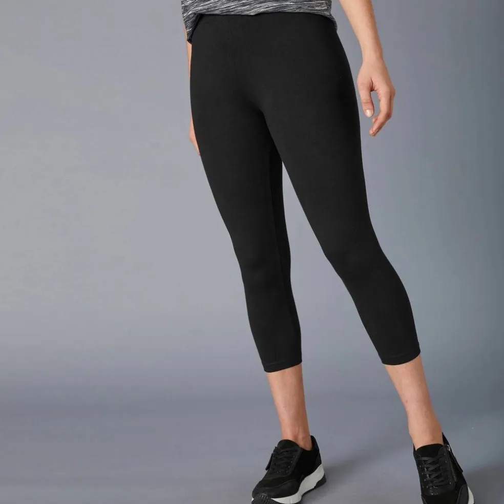 Legging 3/4 maille taille élastiquée