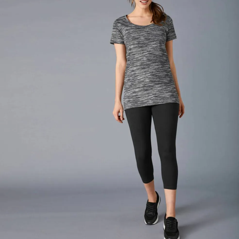 Legging 3/4 maille taille élastiquée