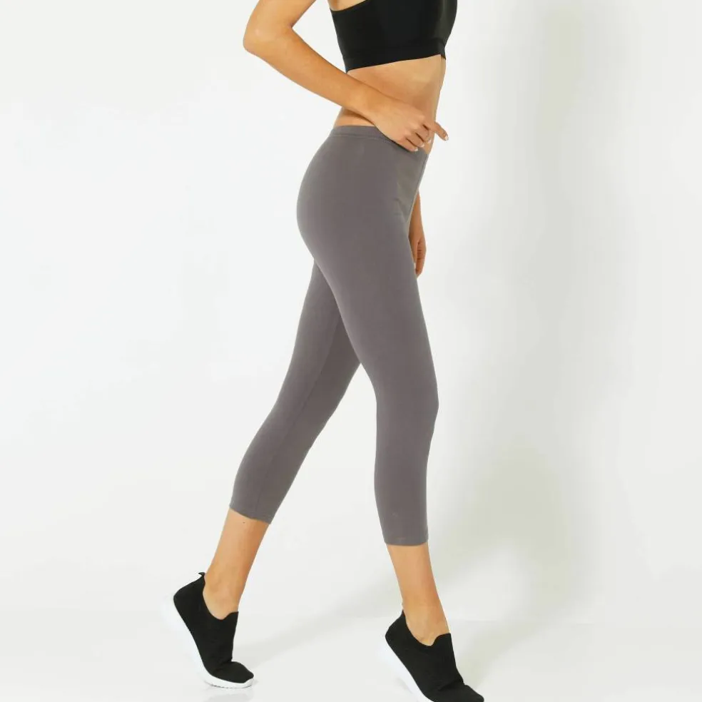Legging 3/4 maille taille élastiquée
