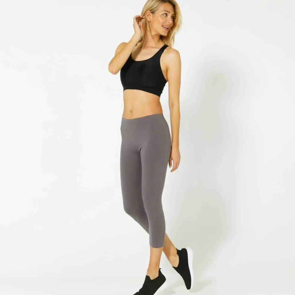 Legging 3/4 maille taille élastiquée