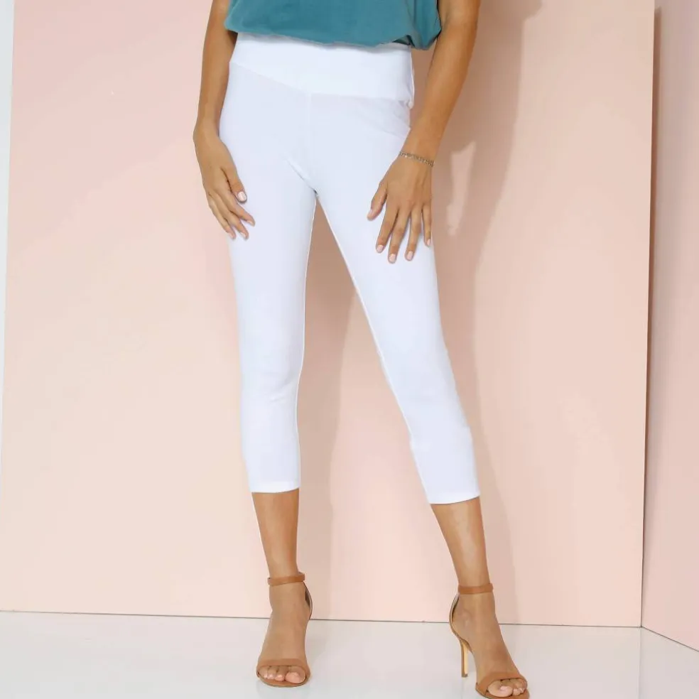 Legging 3/4 taille haute, ventre plat
