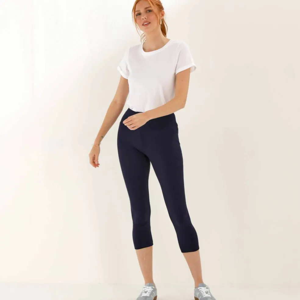 Legging 3/4 taille haute, ventre plat