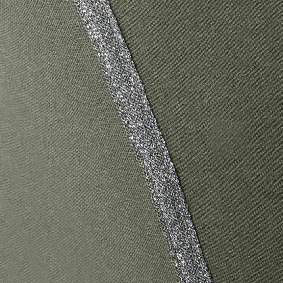 Legging uni bande côté brillante, maille