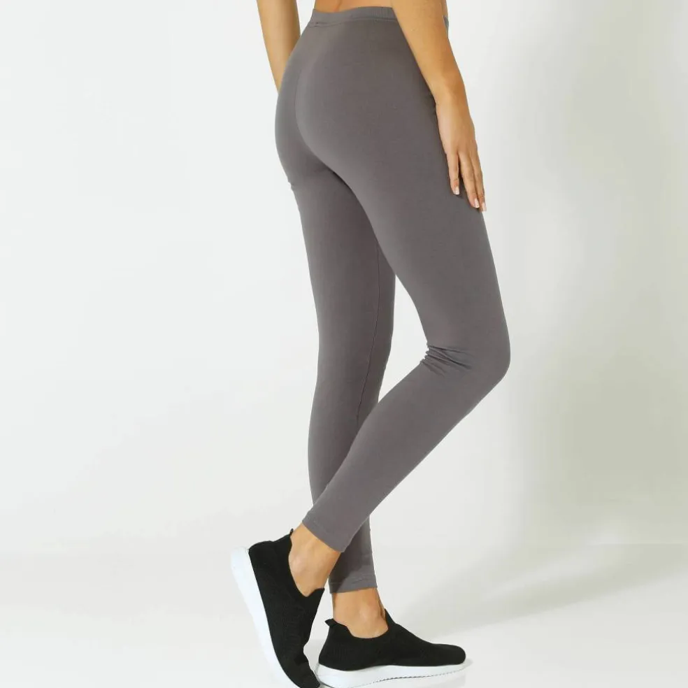 Legging uni maille taille élastiquée