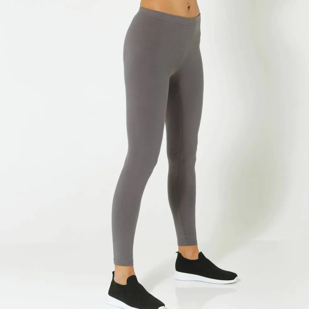 Legging uni maille taille élastiquée