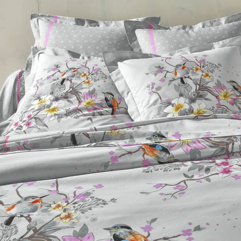 Linge de lit Birdy en coton imprimé oiseaux