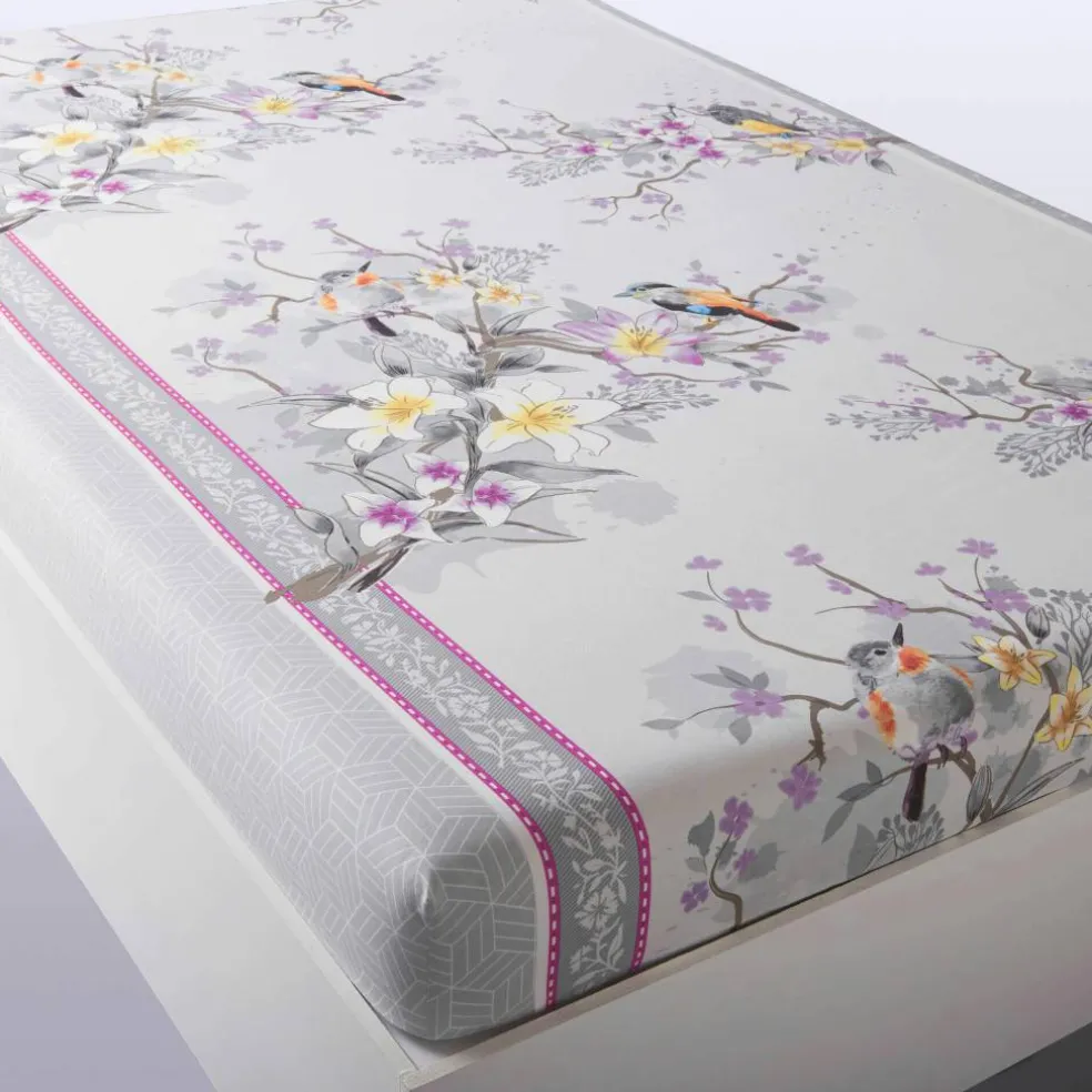 Linge de lit Birdy en coton imprimé oiseaux