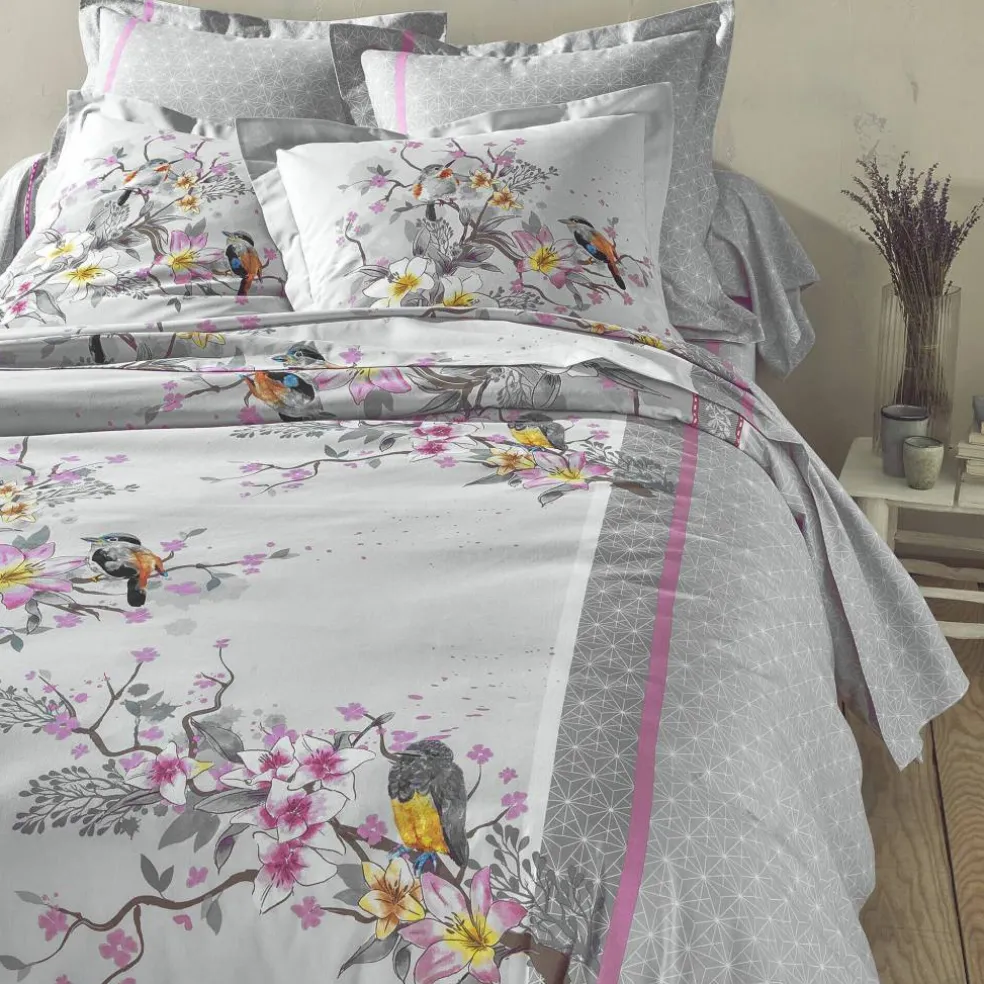 Linge de lit Birdy en coton imprimé oiseaux