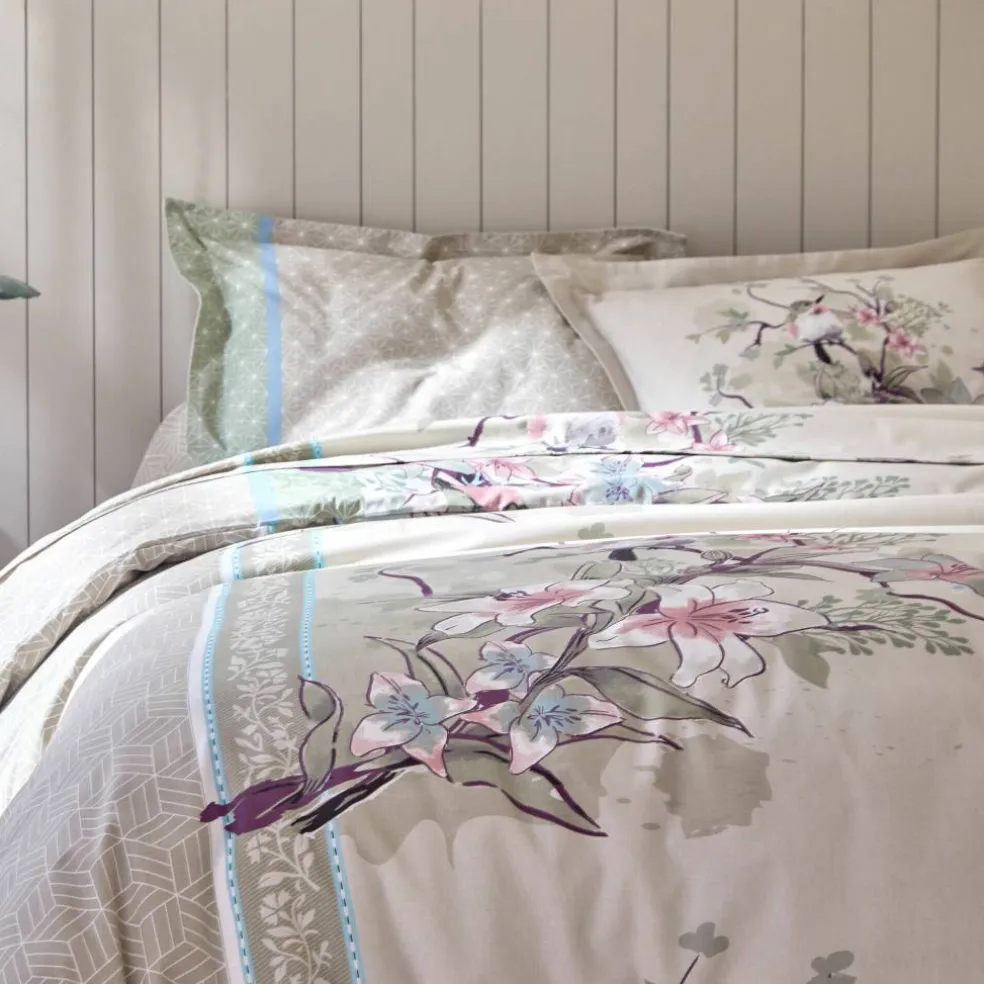 Linge de lit Birdy en coton imprimé oiseaux