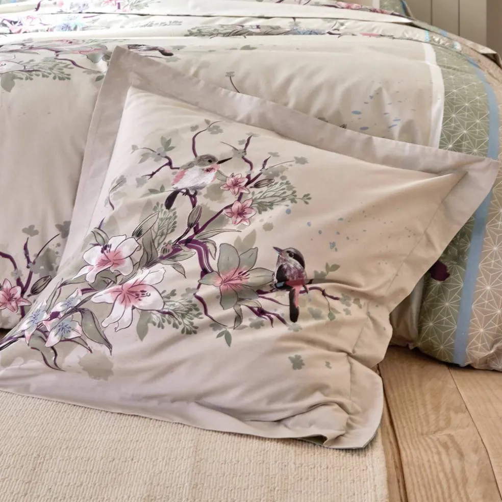 Linge de lit Birdy en coton imprimé oiseaux