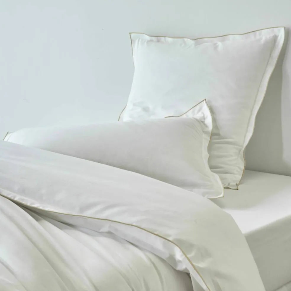 Linge de lit blanc finition bourdon Colombine®