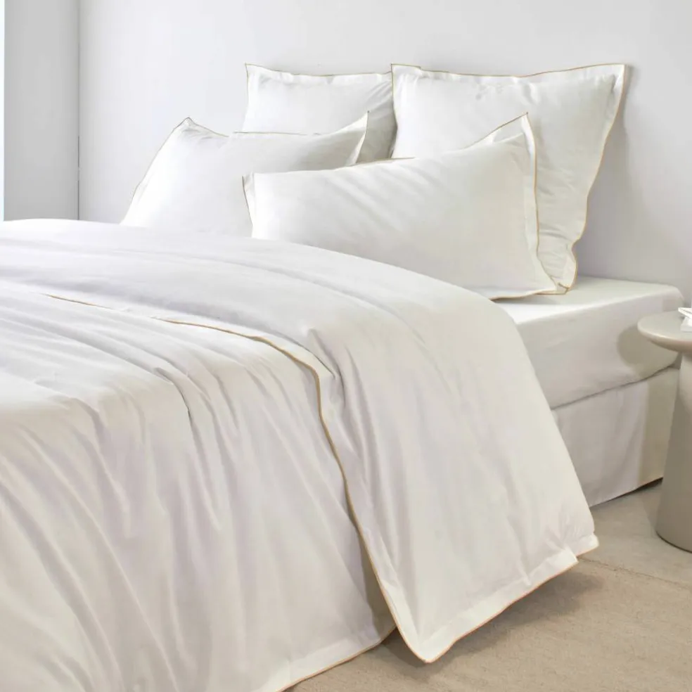 Linge de lit blanc finition bourdon Colombine®