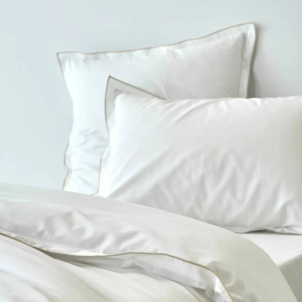 Linge de lit blanc finition bourdon Colombine®