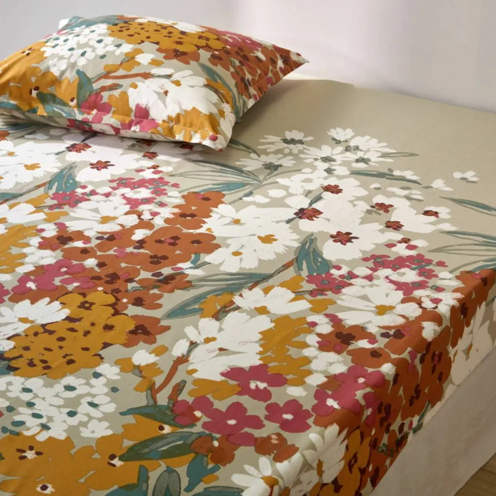 Linge de lit Capucine en coton imprimé