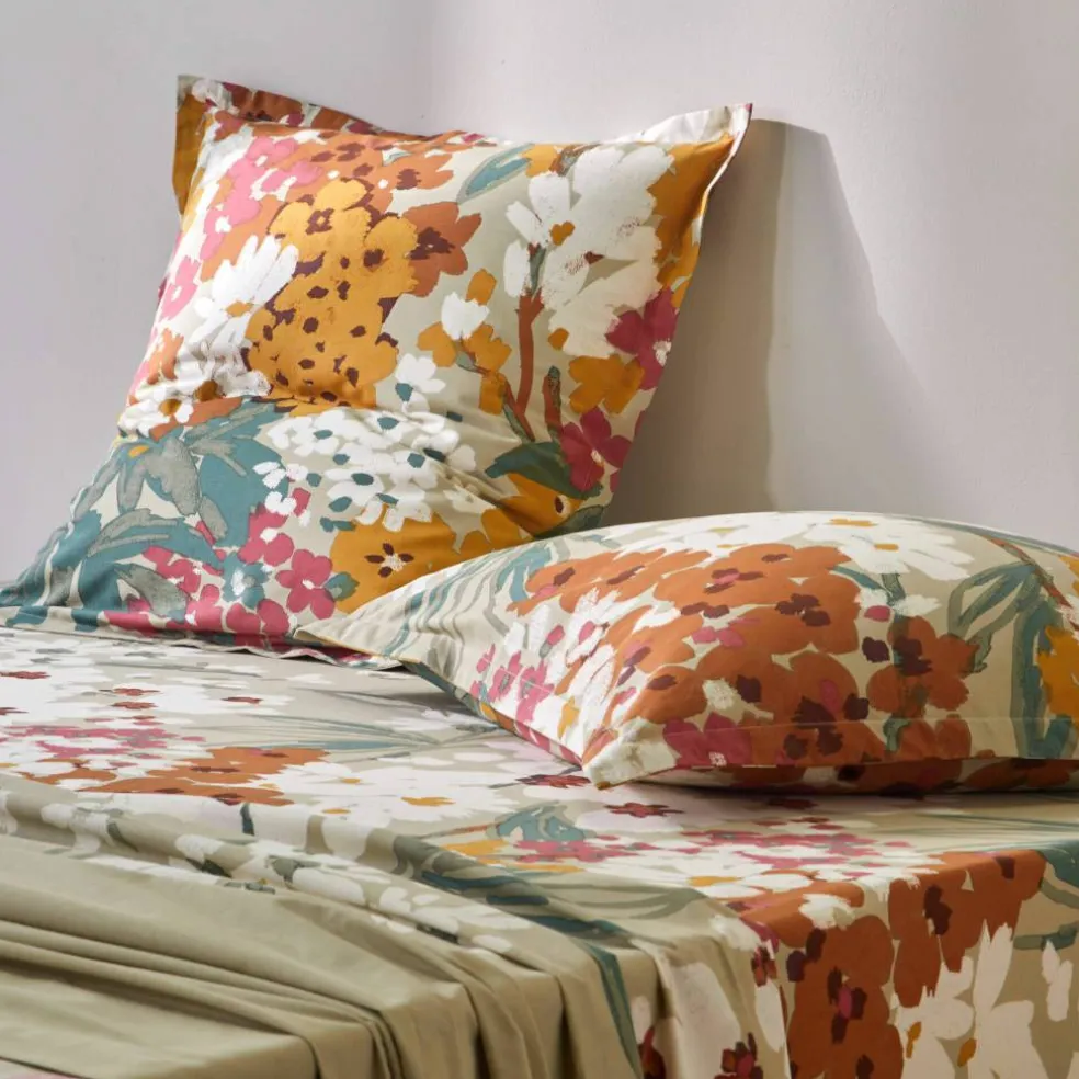 Linge de lit Capucine en coton imprimé