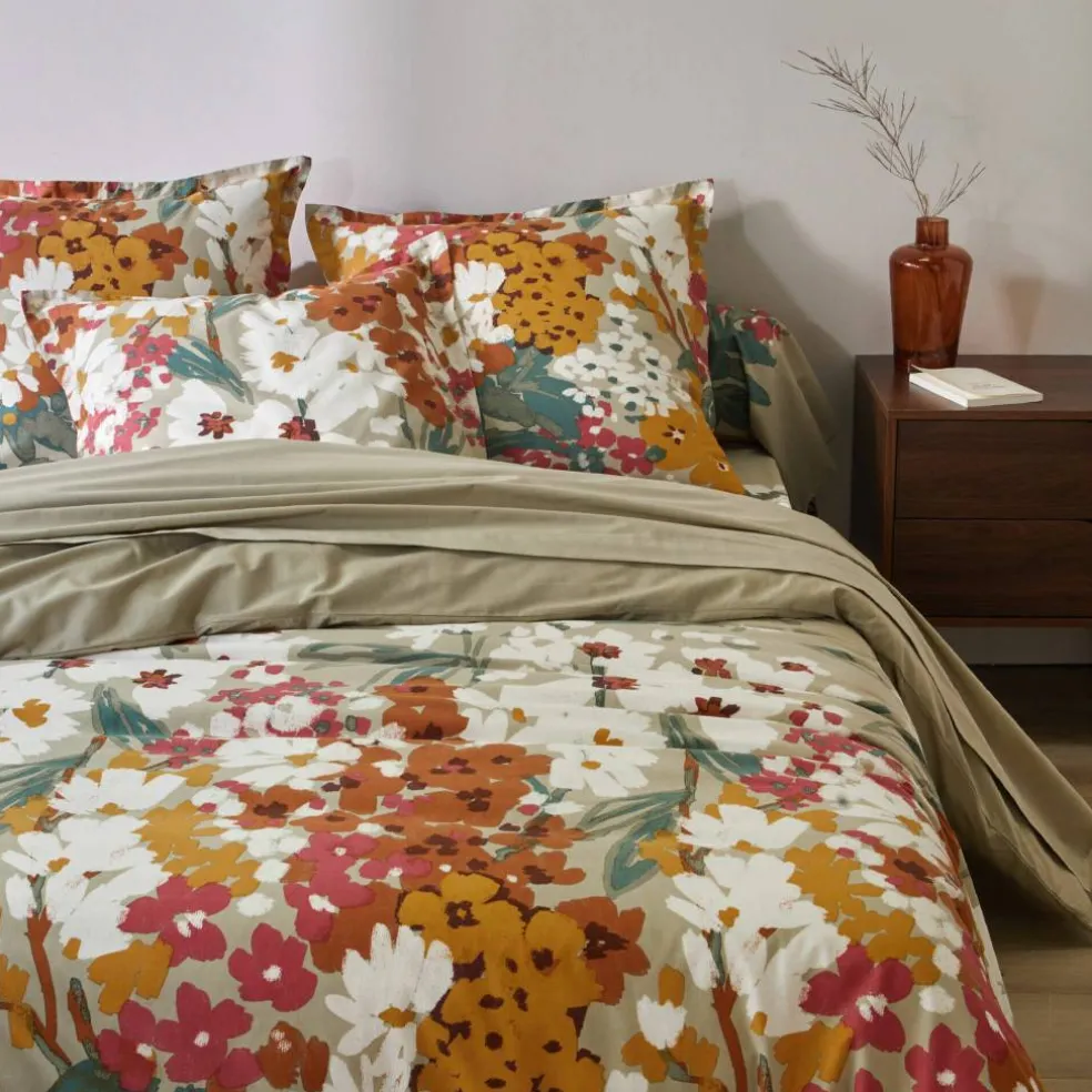 Linge de lit Capucine en coton imprimé