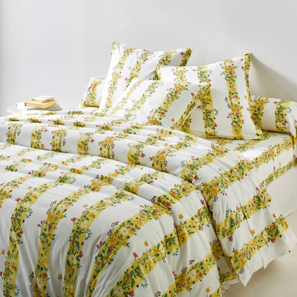Linge de lit Céleste en coton imprimé