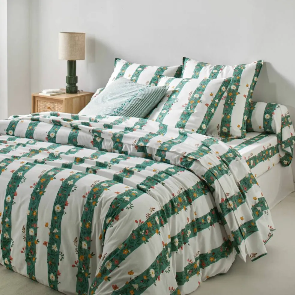 Linge de lit Céleste en coton imprimé