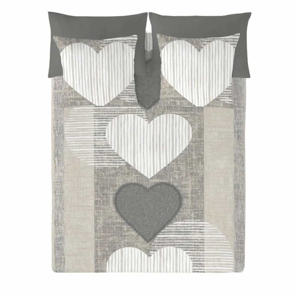 Linge de lit coeurs coton