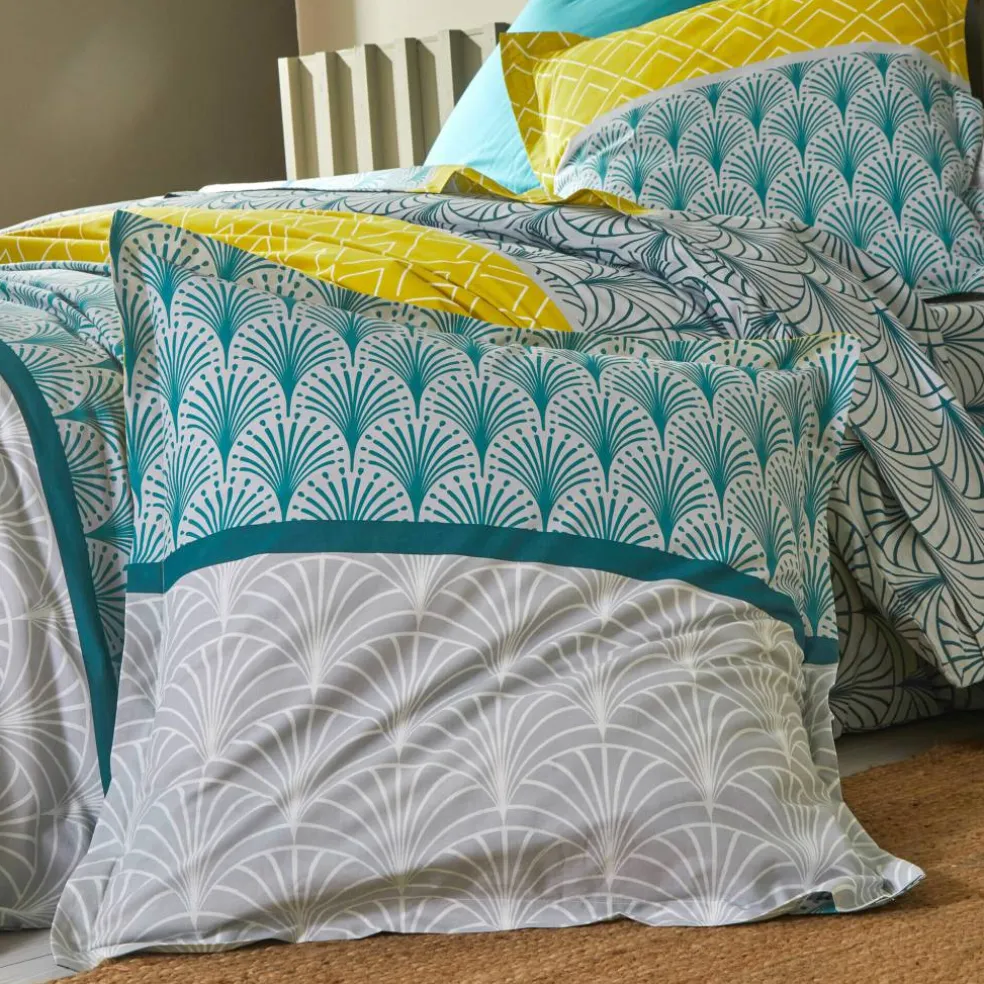Linge de lit Eddy en coton à motifs graphiques