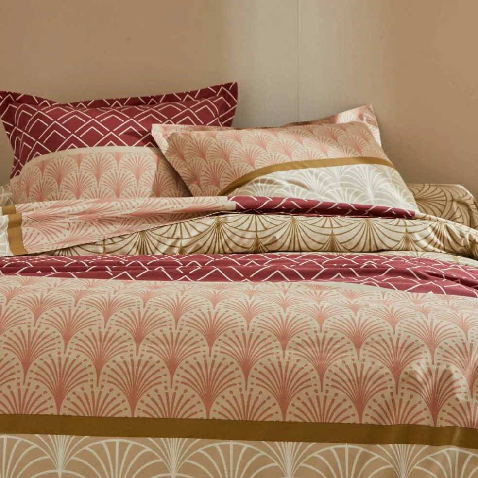 Linge de lit Eddy en coton à motifs graphiques