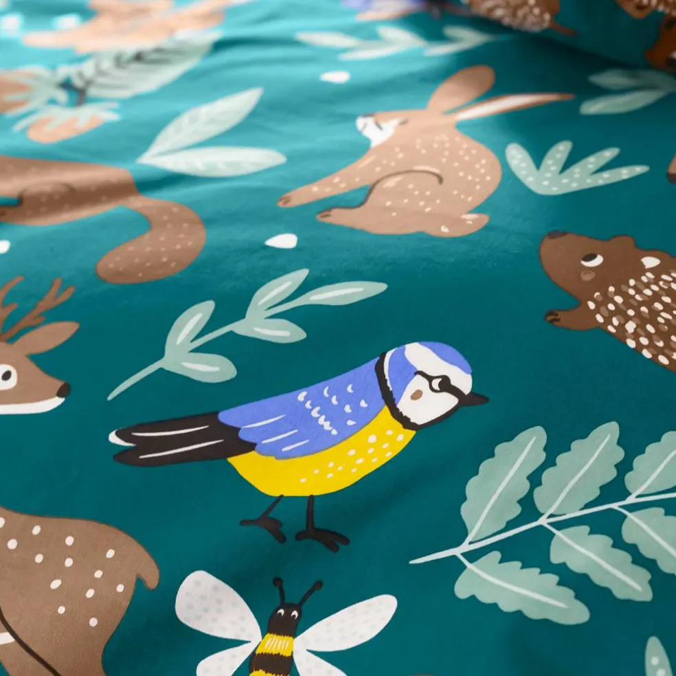Linge de lit enfant à motifs Ourson en coton biologique(**)
