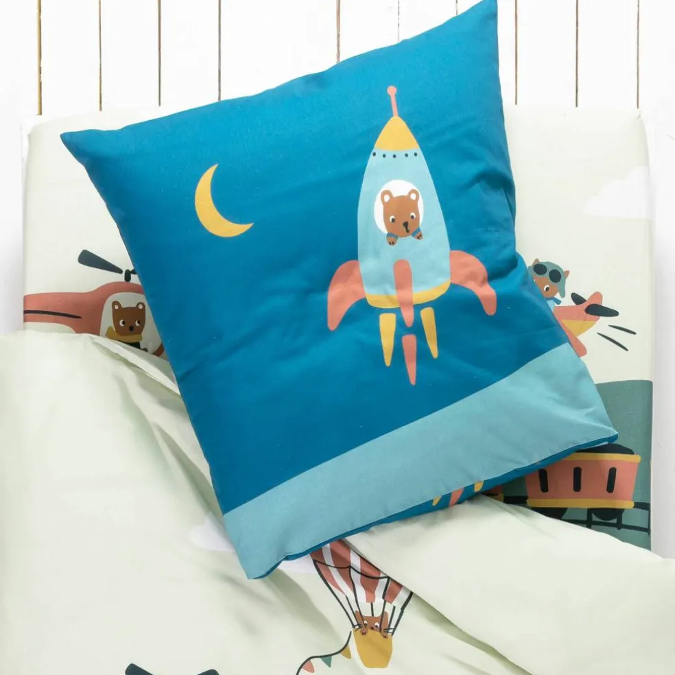 Linge de lit enfant Trafic imprimé voitures - coton