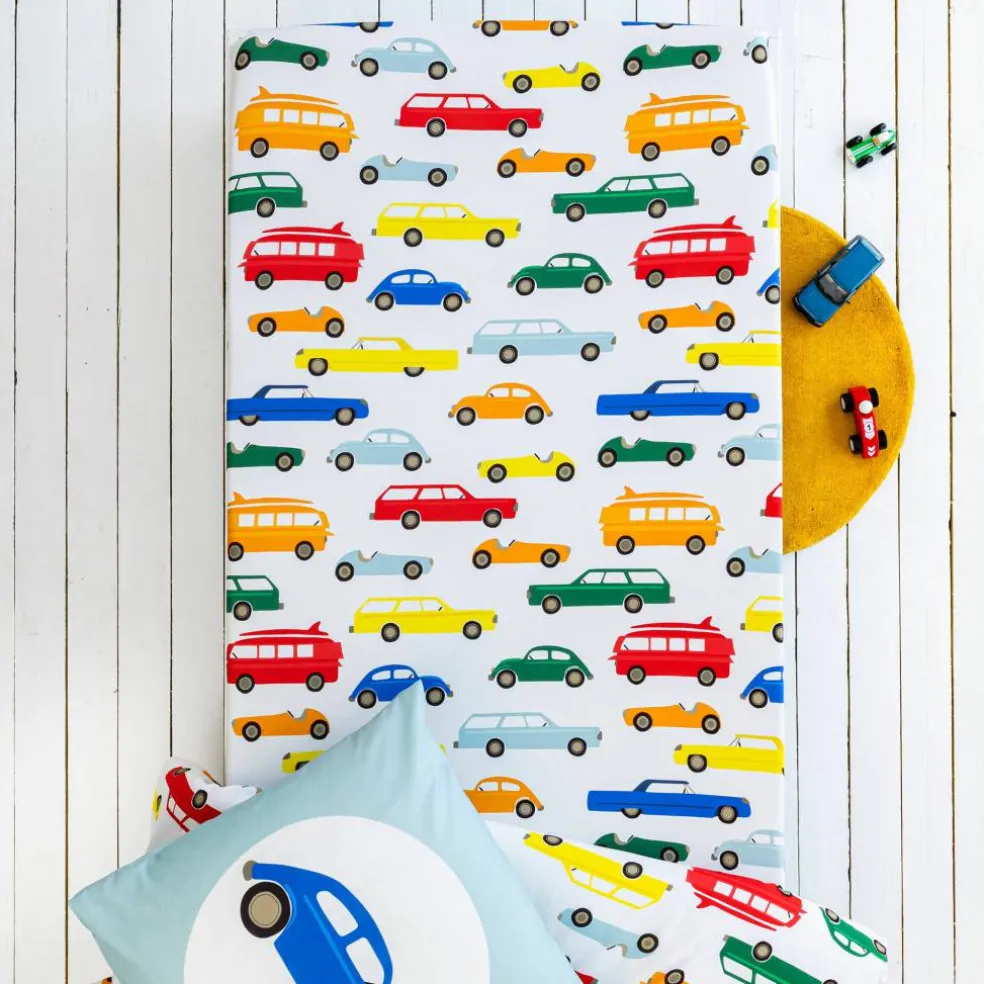 Linge de lit enfant Vroum coton - Imprimé voitures