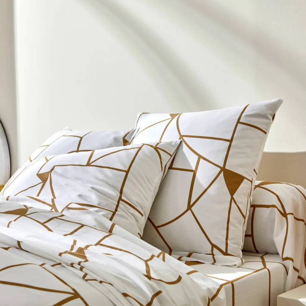 Linge de lit Geoffroy en coton à motifs graphiques