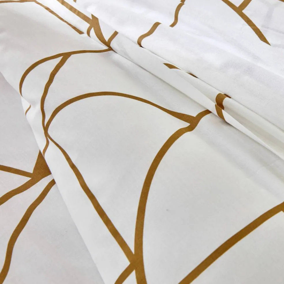 Linge de lit Geoffroy en coton à motifs graphiques