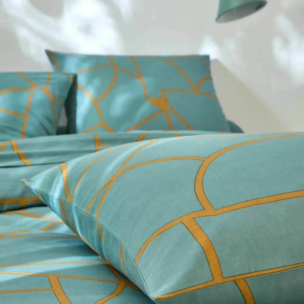 Linge de lit Geoffroy en coton à motifs graphiques