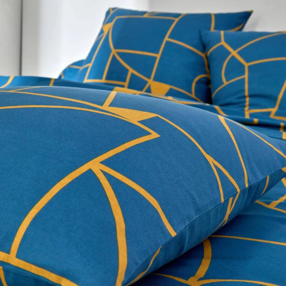 Linge de lit Geoffroy en coton à motifs graphiques