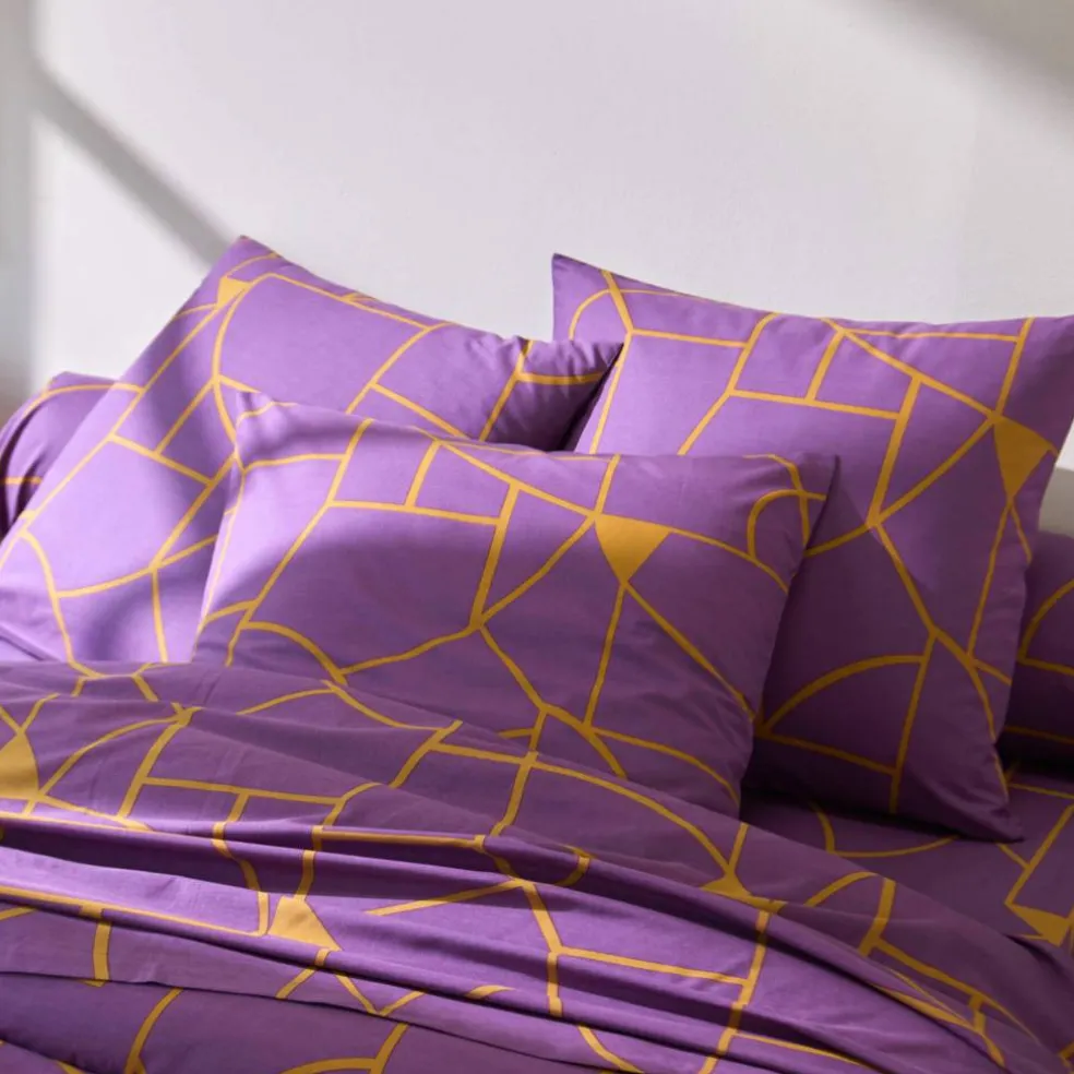 Linge de lit Geoffroy en coton à motifs graphiques
