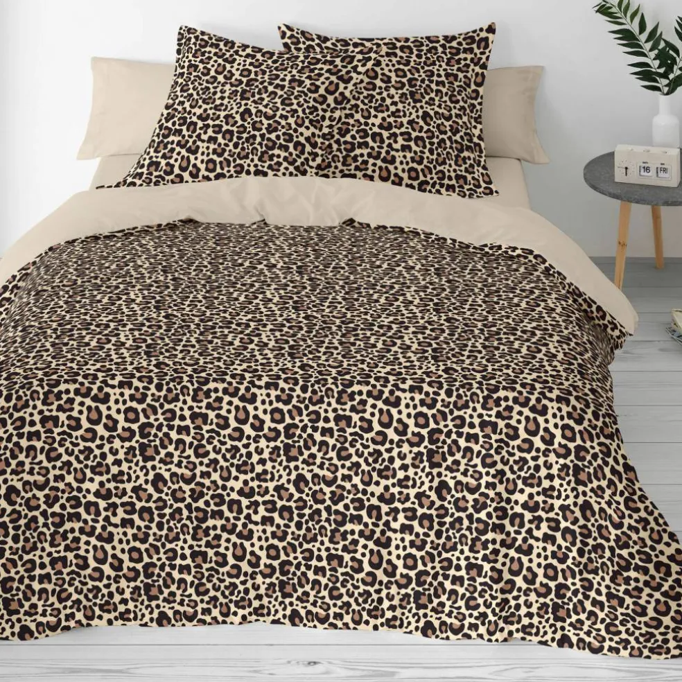 Linge de lit imprimé Léopard - coton