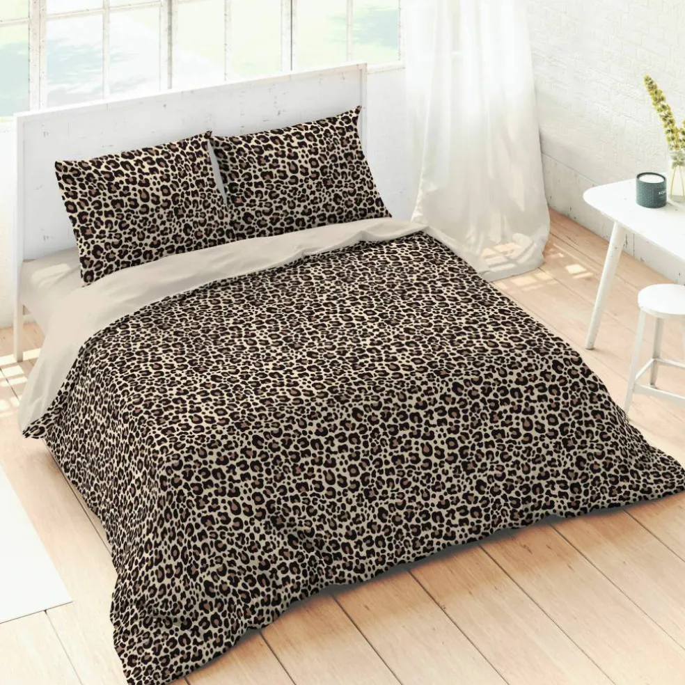Linge de lit imprimé Léopard - coton