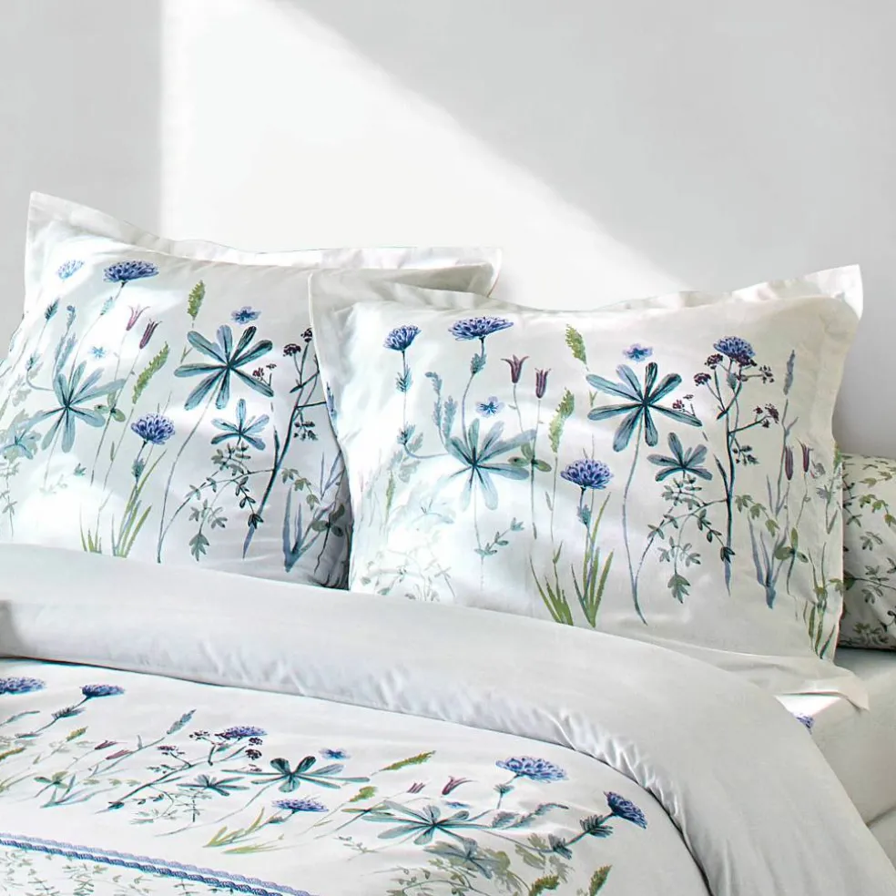 Linge de lit Julie en coton imprimé herbier