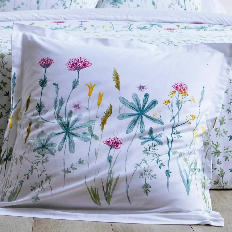 Linge de lit Julie en coton imprimé herbier