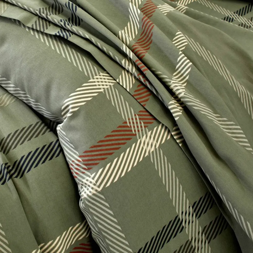 Linge de lit Karl imprimé écossais, en coton