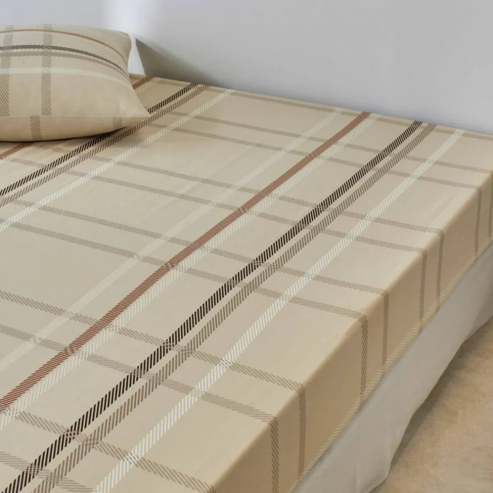 Linge de lit Karl imprimé écossais, en flanelle