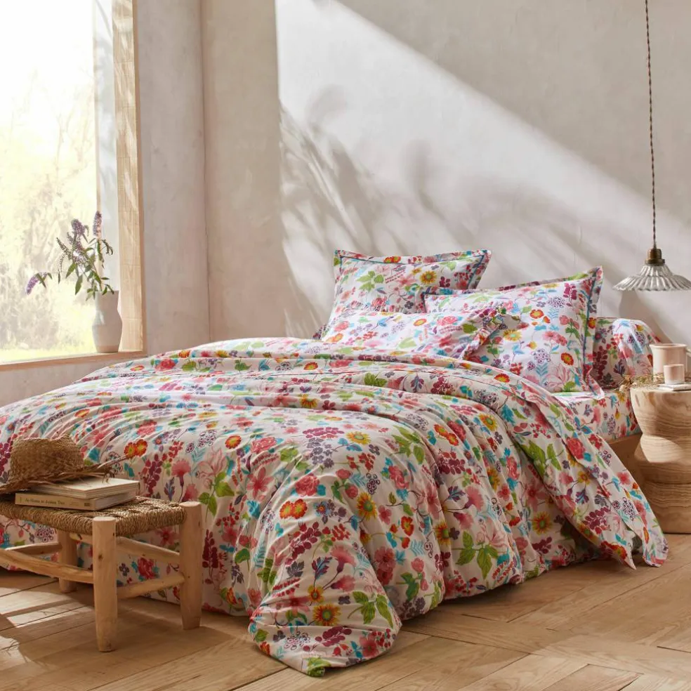 Linge de lit Kelly en coton imprimé floral