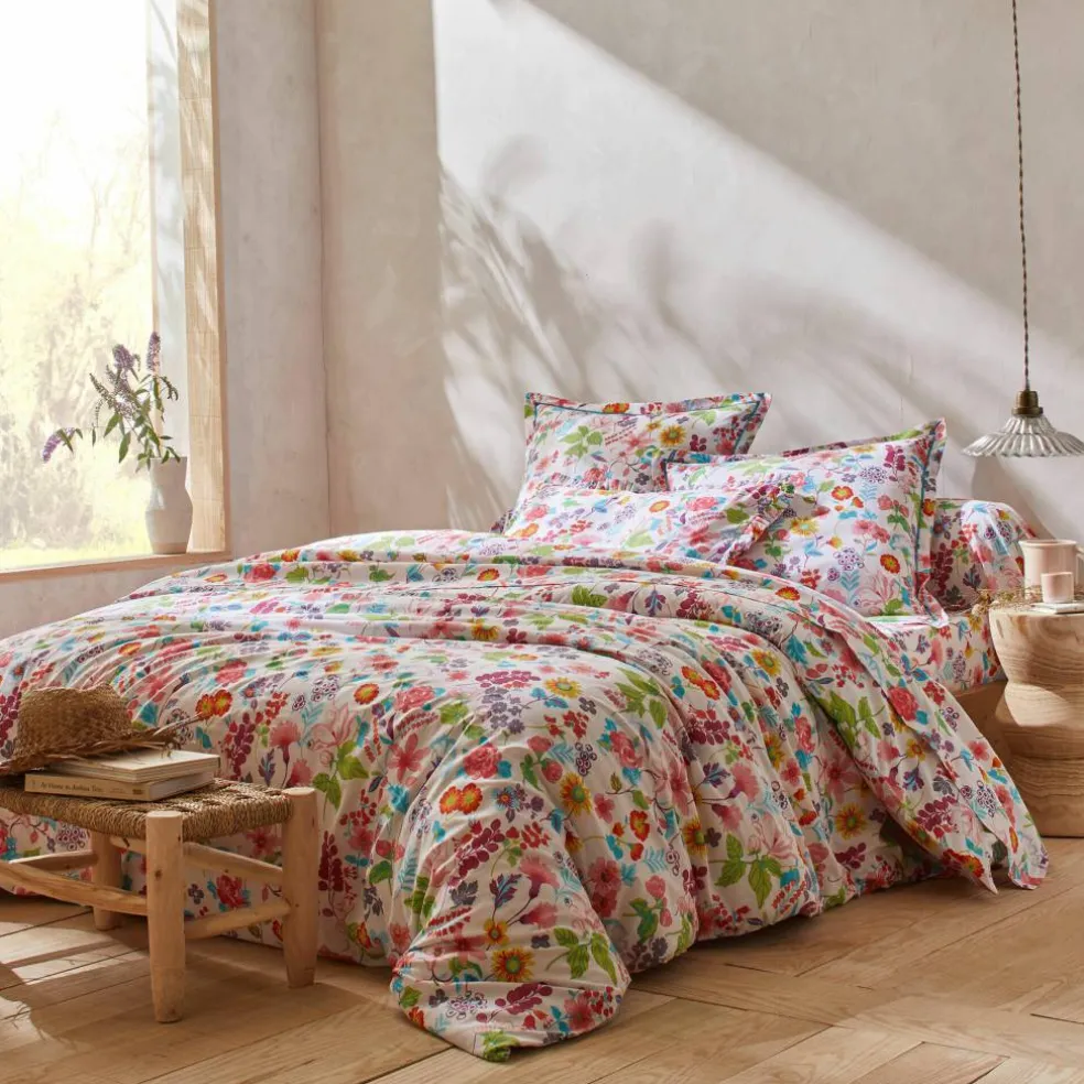 Linge de lit Kelly en coton imprimé floral