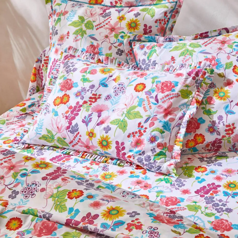 Linge de lit Kelly en coton imprimé floral