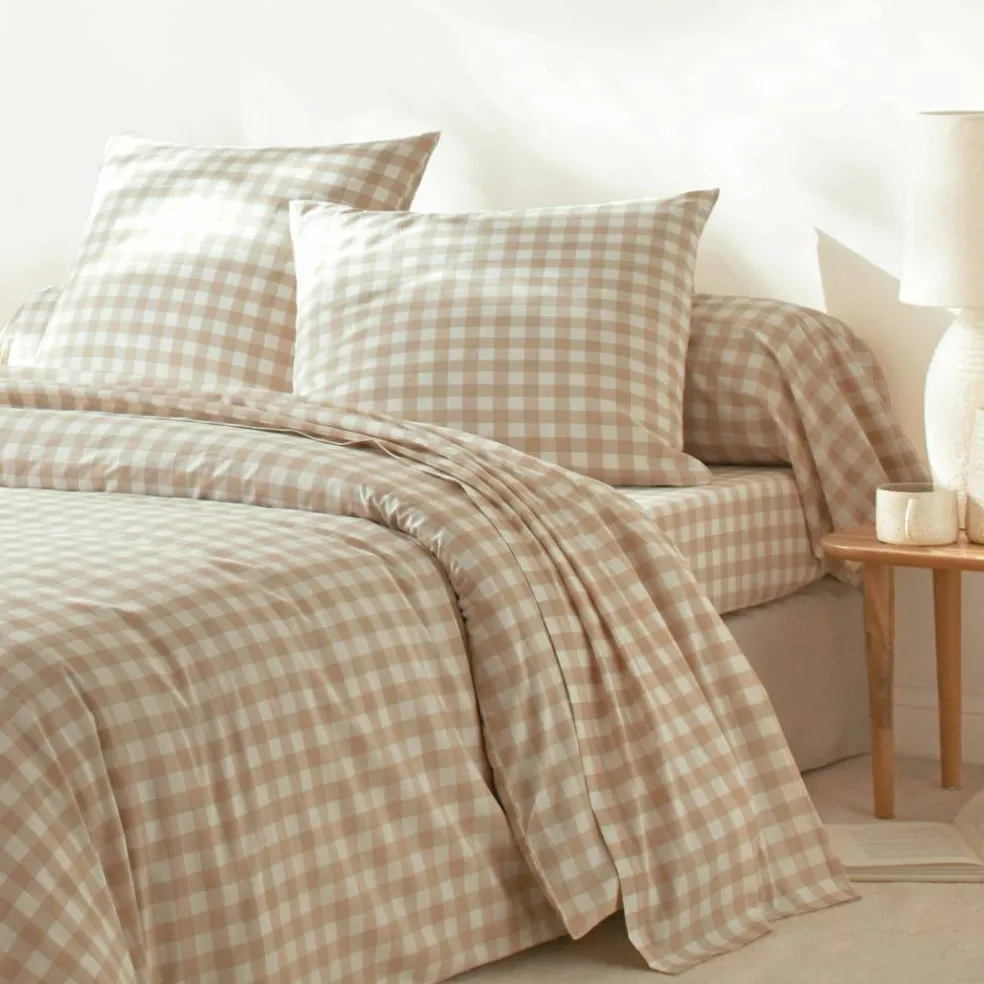 Linge de lit Lou imprimé carreaux - en coton