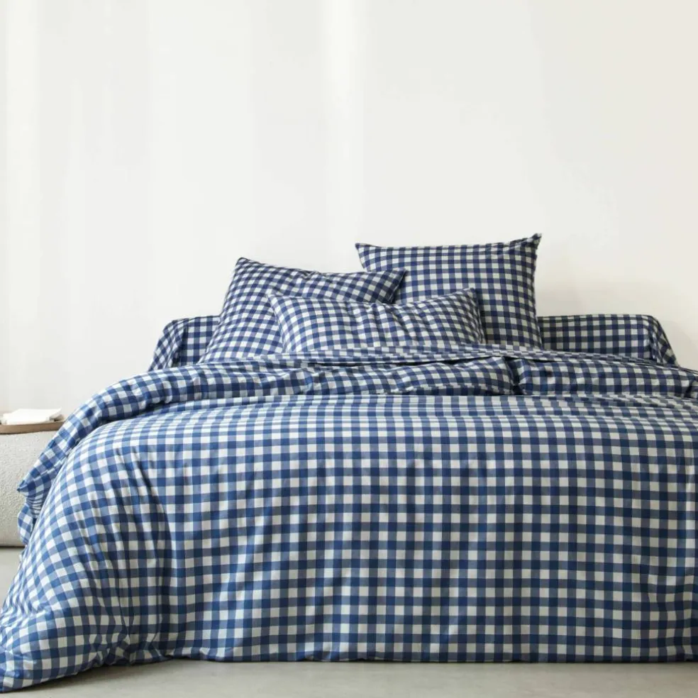 Linge de lit Lou imprimé carreaux - en coton