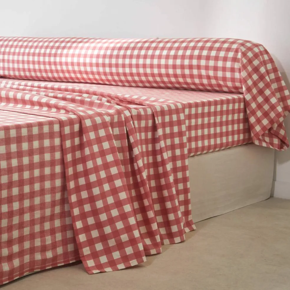 Linge de lit Lou imprimé carreaux - en coton