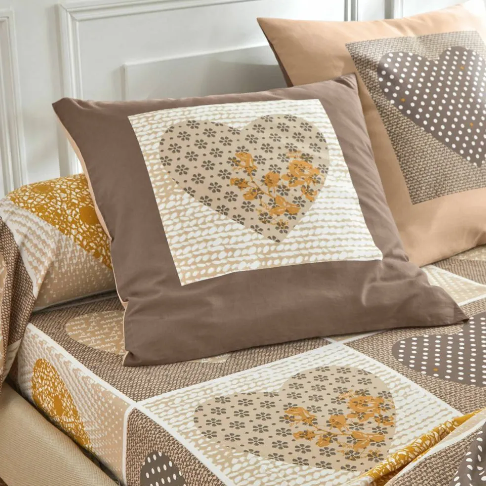 Linge de lit Lovely en coton imprimé coeurs