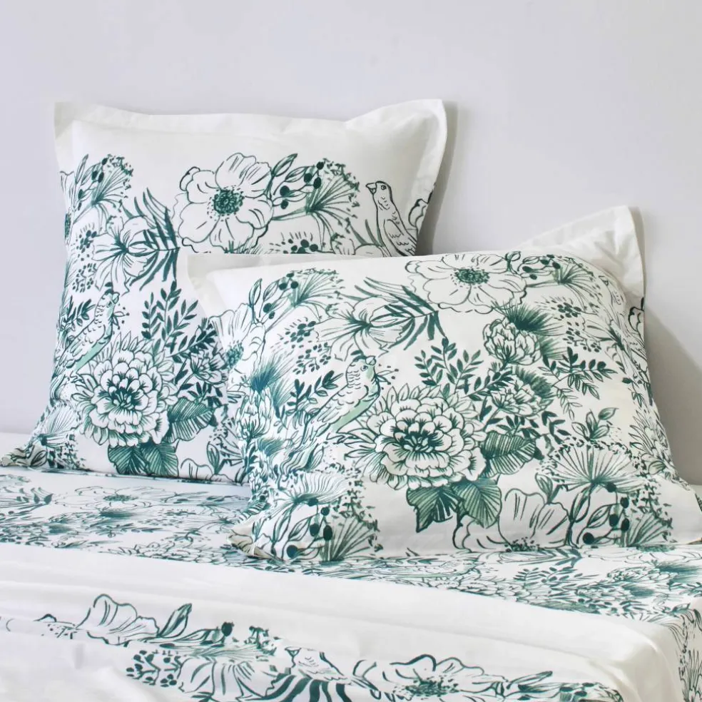 Linge de lit Lydia en coton imprimé