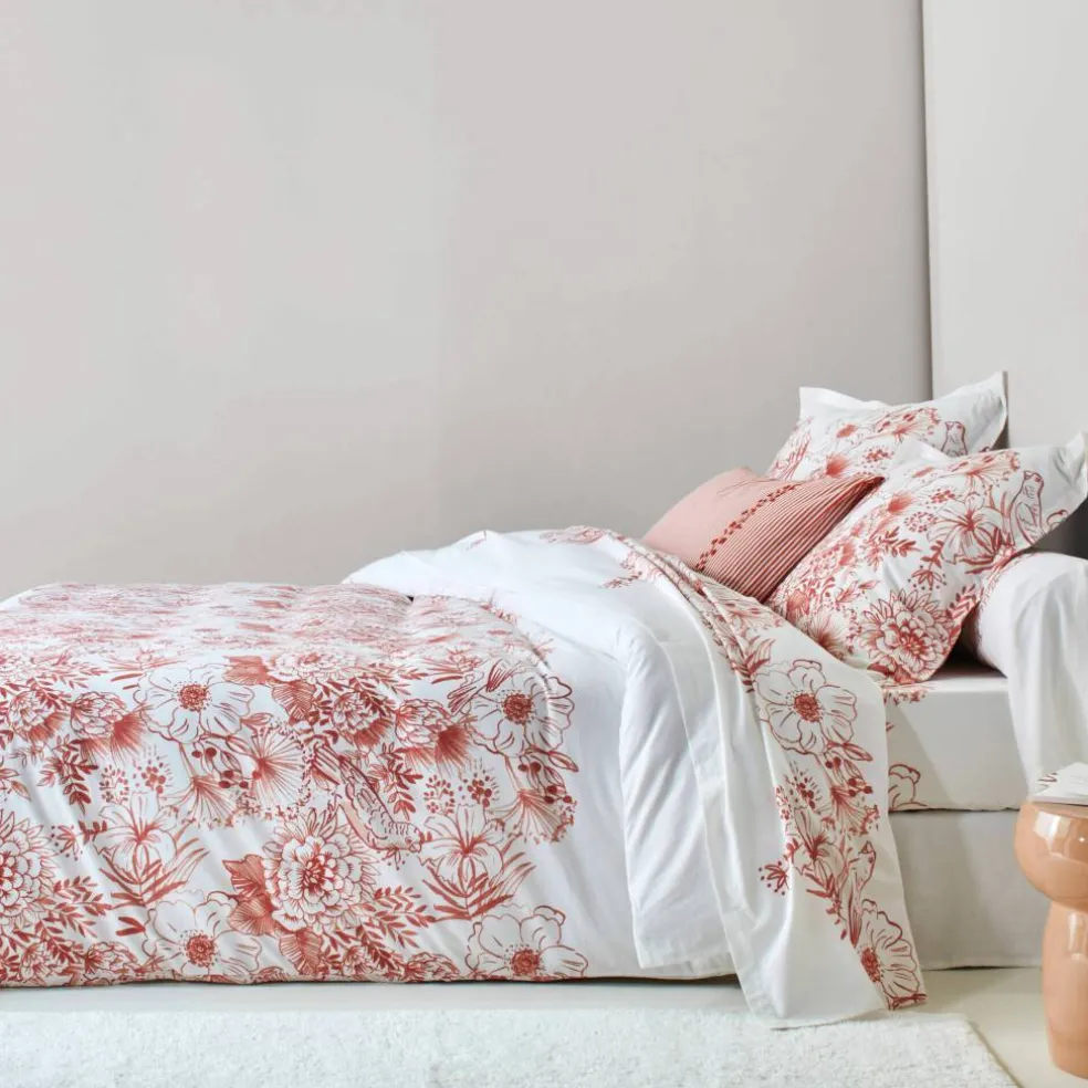 Linge de lit Lydia en coton imprimé